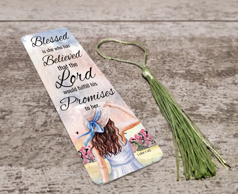 Blessed Bookmark with Tassel – Luke 1:45