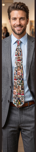 Custom Sublimated Men's Photo Collage Tie