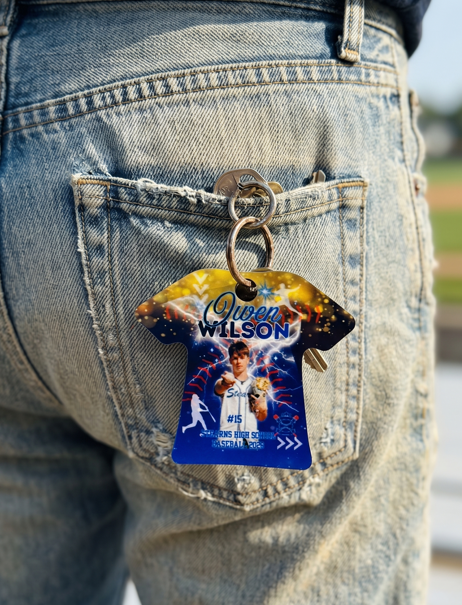 Custom Jersey Shaped Keychain